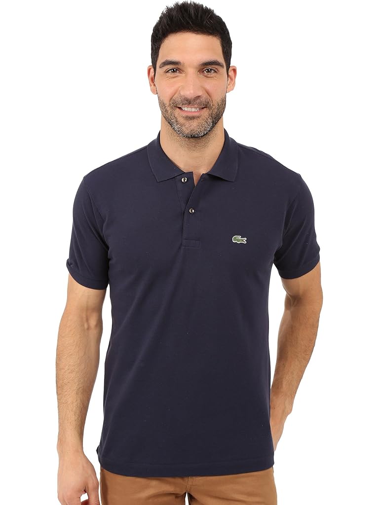 LACOSTE CLASSIC FIT ネイビー Ｌ1212 Lacoste L1212 Mens Polo Shirts Collared Classic Fit Top Navy